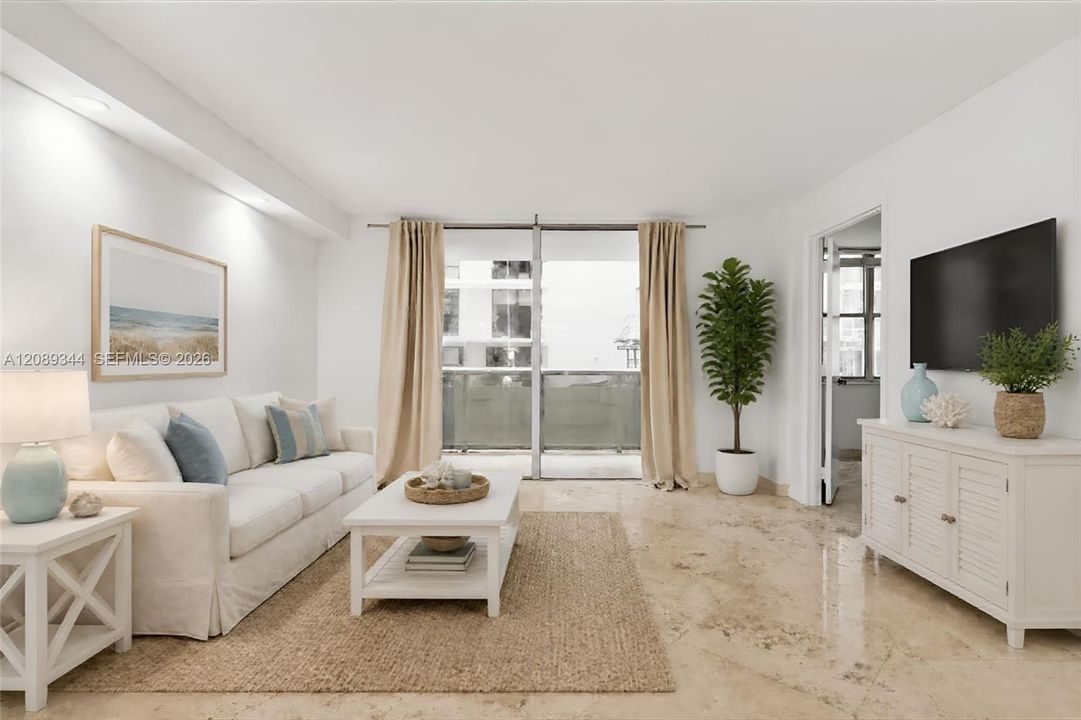 Virtually Staged Living Room