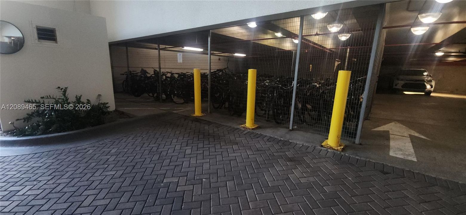 secured bike area