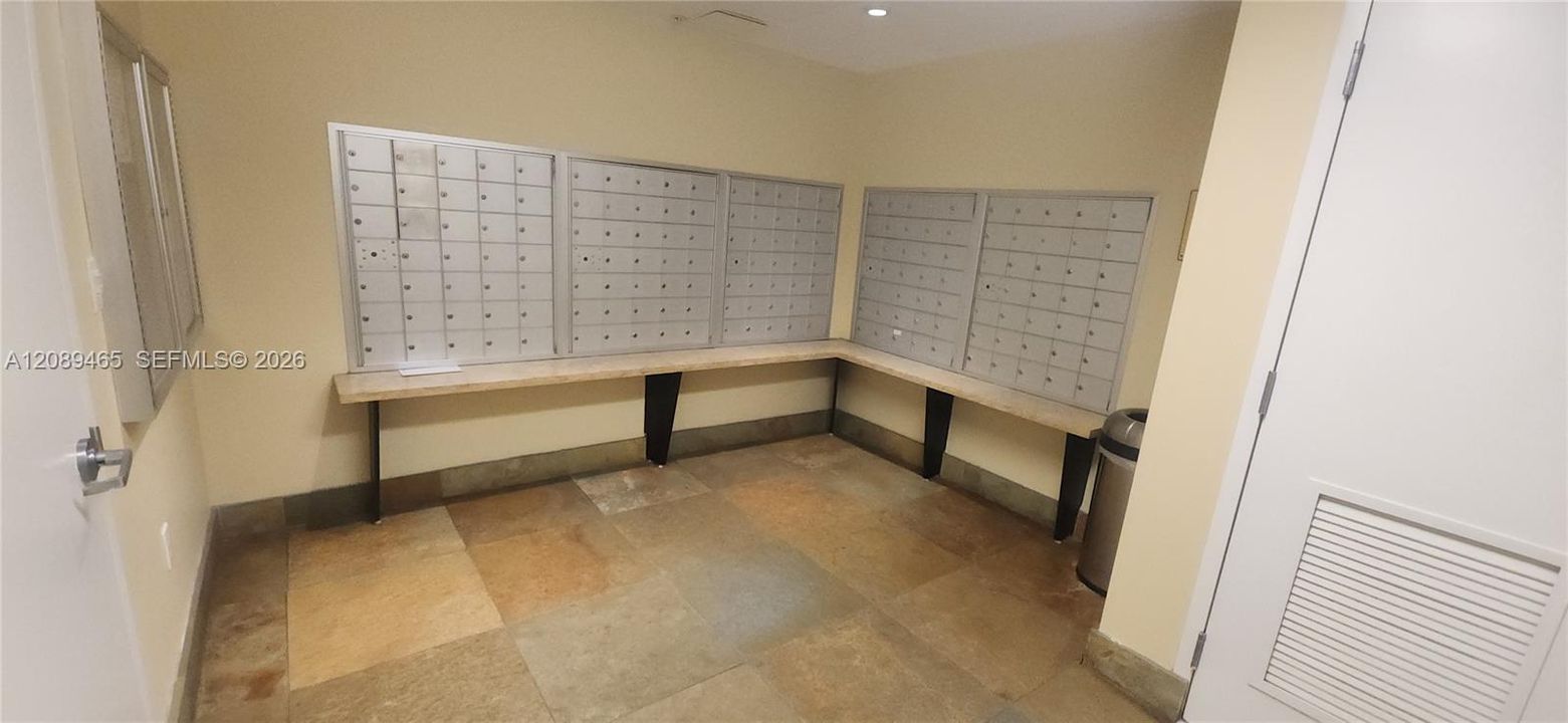 Inside mail room