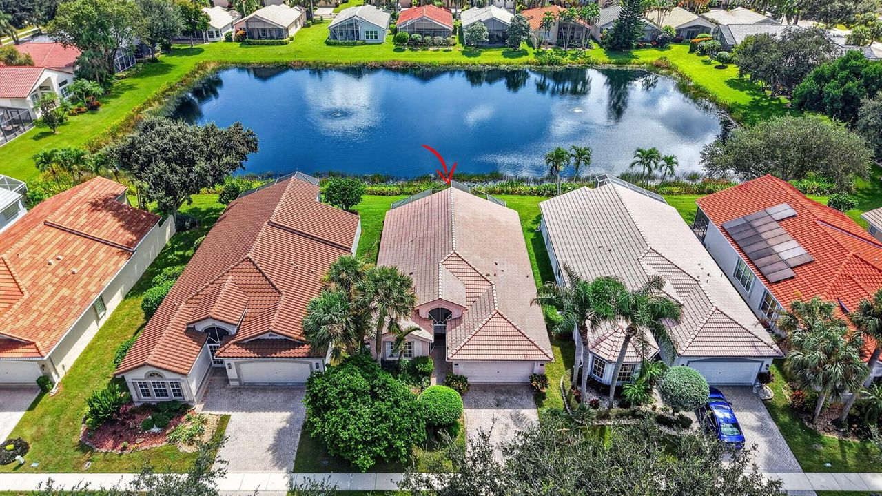 Aerial Lake view home