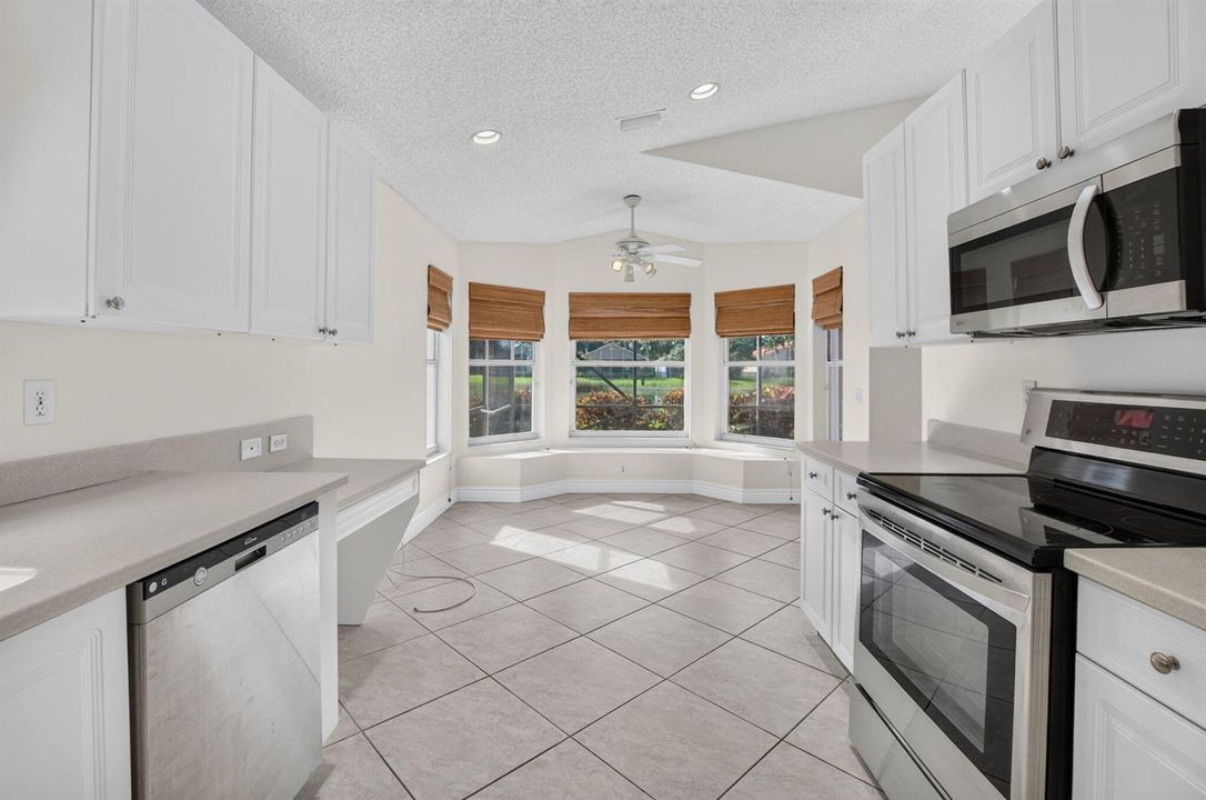 Kitchen towards bay sitting area