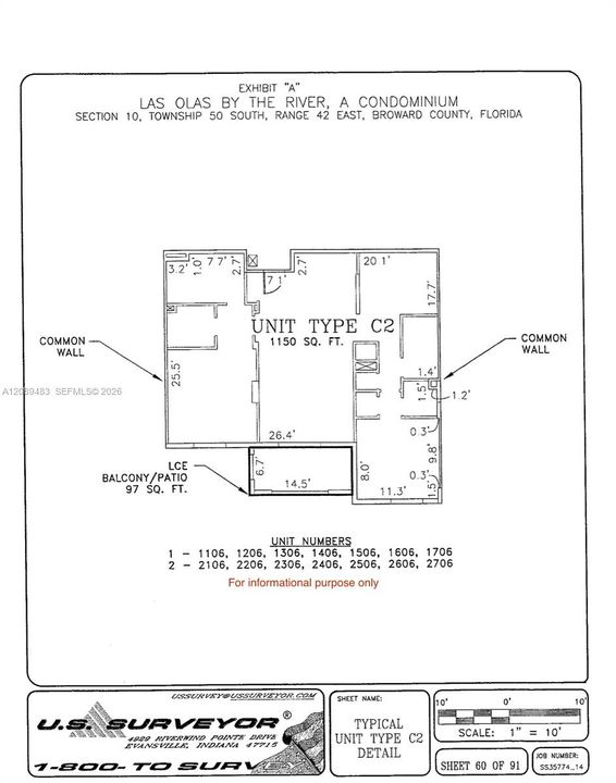For Rent: $2,700 (2 beds, 2 baths, 1153 Square Feet)