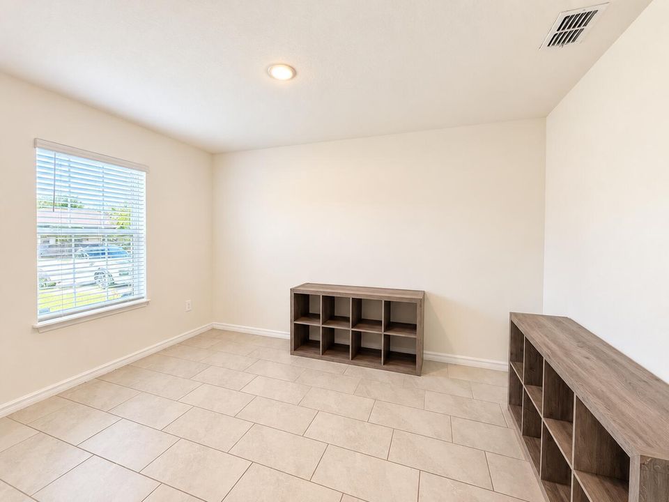 Bright Minimalist Room with Cubby Shelve