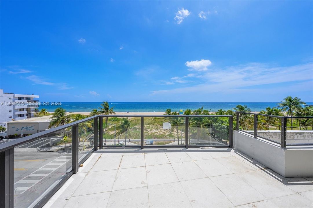 Fourth-floor terrace, ocean view.