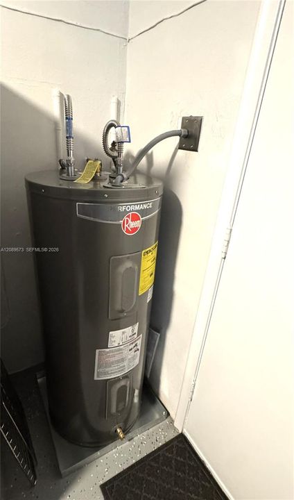 New hot water heater.