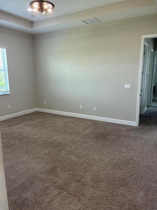 Master bedroom view from the closet and