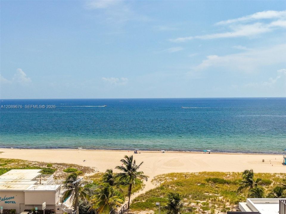 Ocean and beach across A1A.