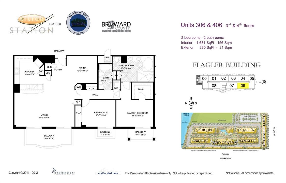 Floor Plan wilton station flagler 306