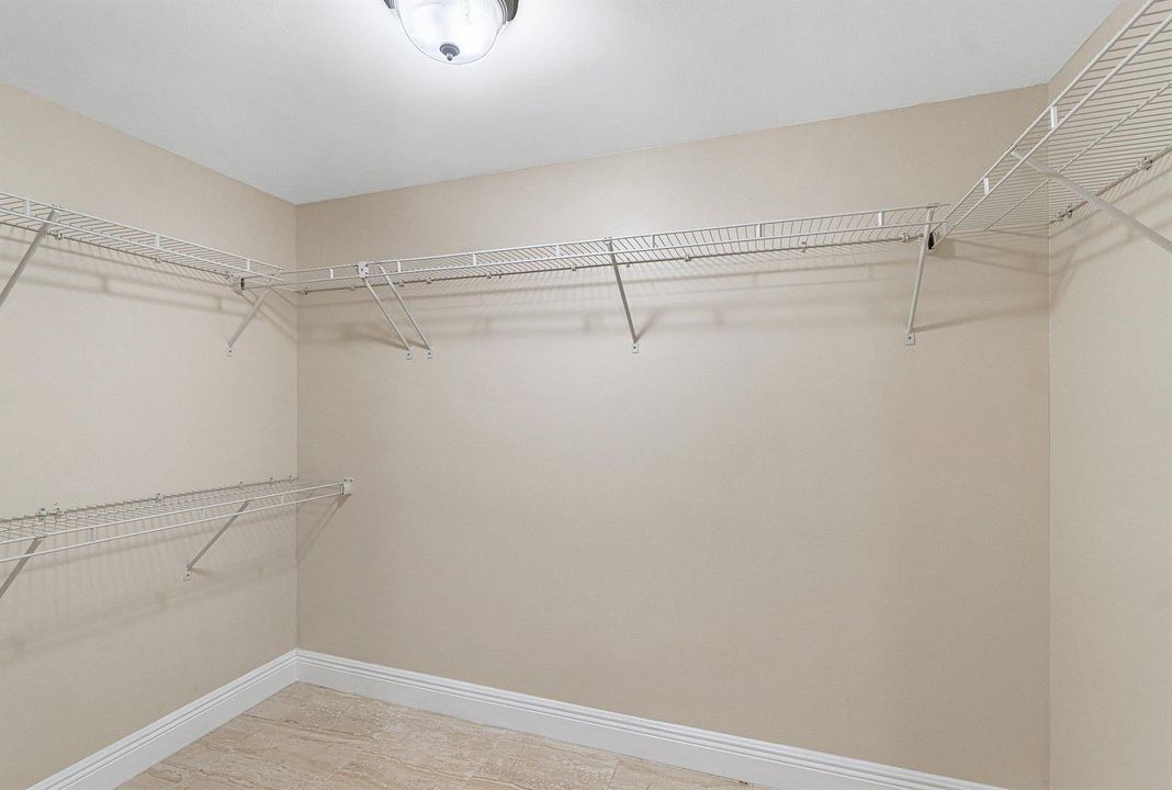 Primary closet
