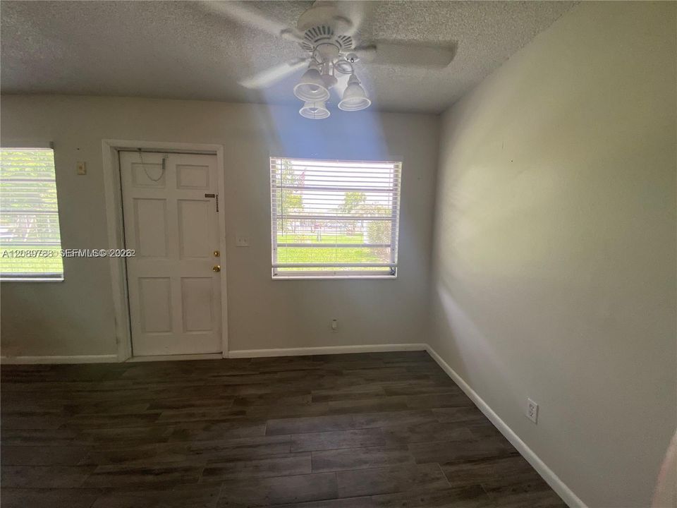 Large living area with garden view