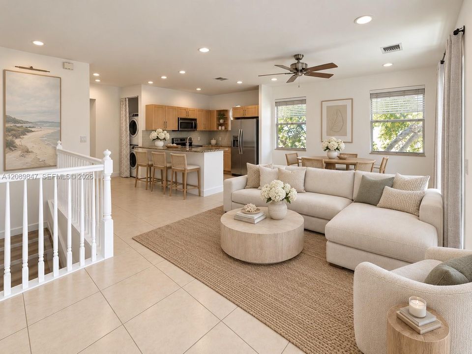 LIVING ROOM / DINING ROOM  AND KITCHEN (2ND FLOOR)