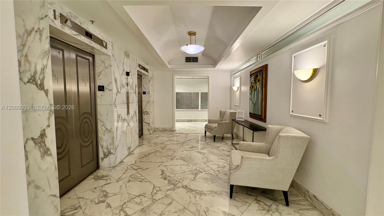 Mail room, elevator