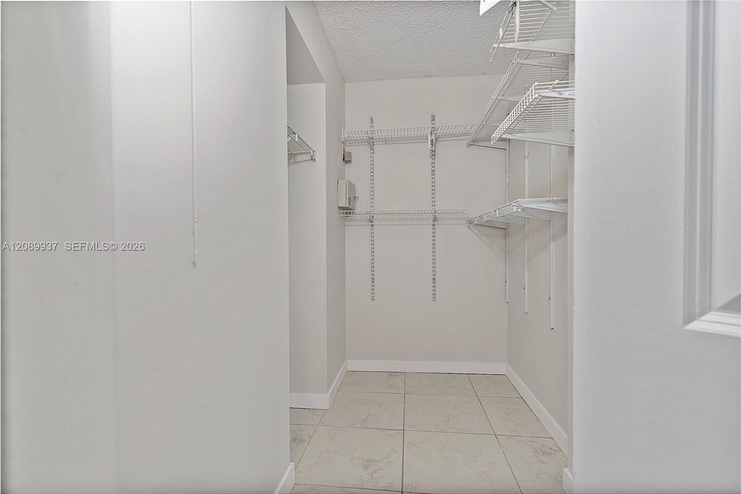 Closet for the Suite with bathroom and private balcony