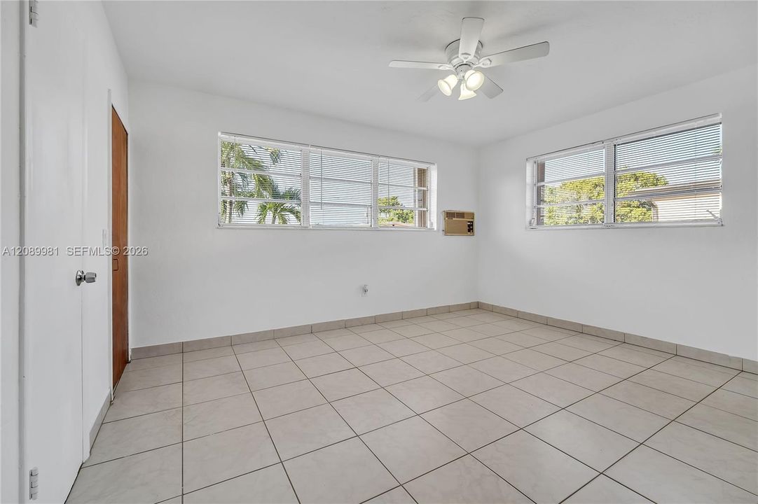 Main bedroom - central A/C!  wall unit may not be functional 14.2 X 12.9
