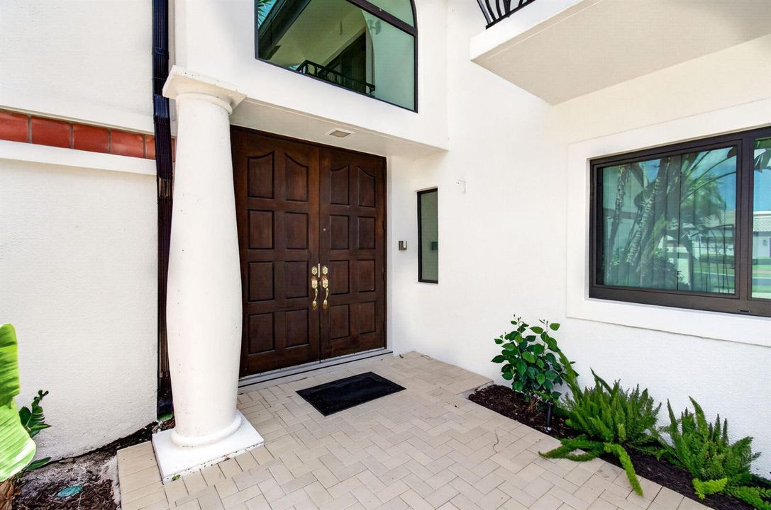 Front Entrance with New Cream Pavers
