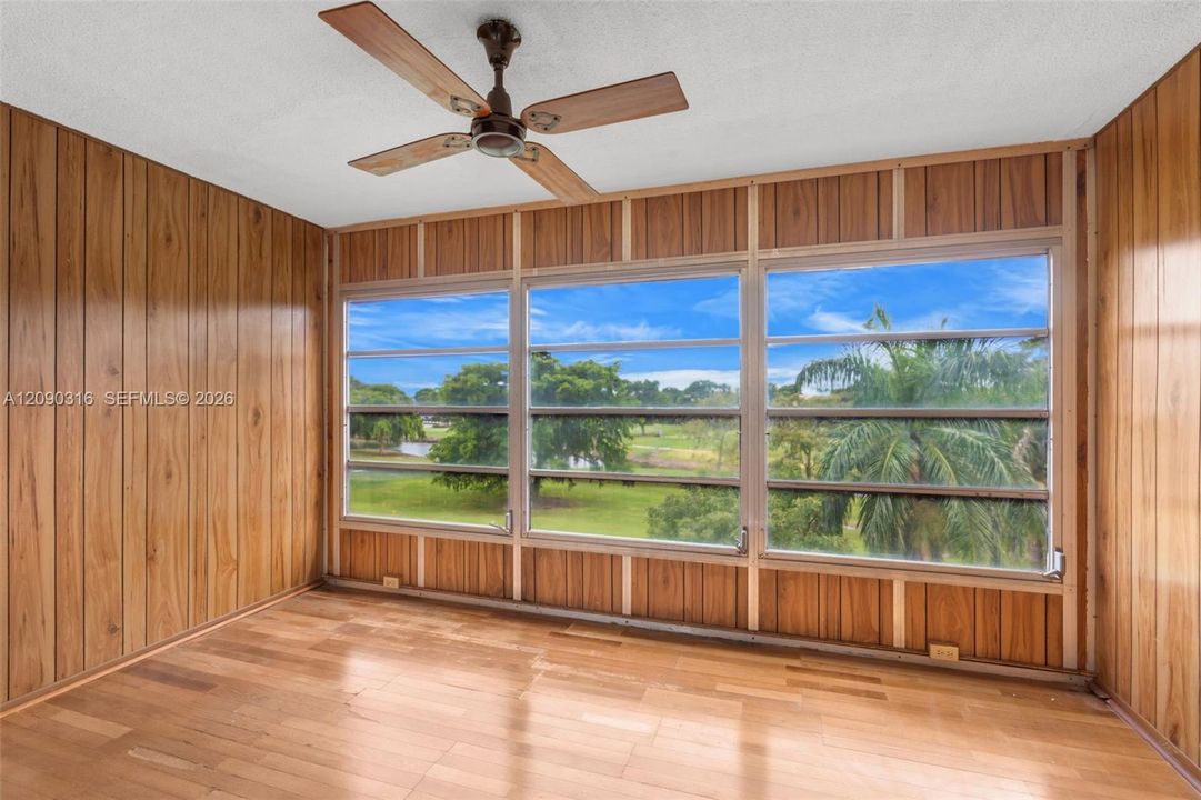 FLORIDA ROOM WITH GOLF COURSE VIEW