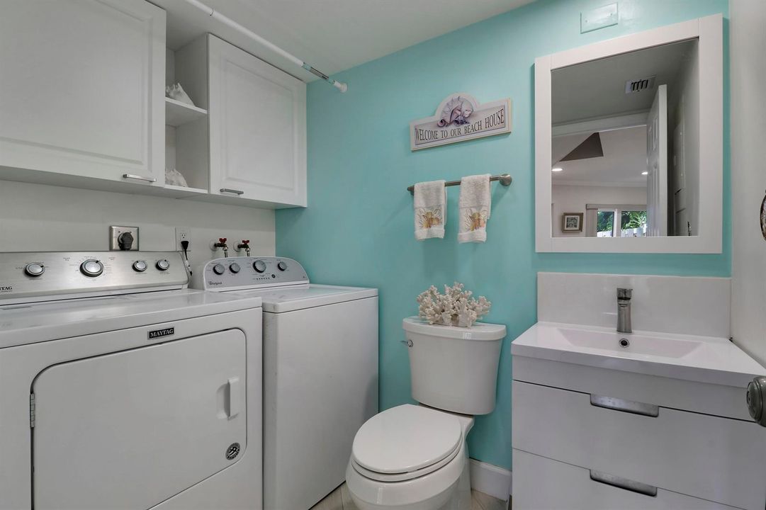 Downstairs Half Bath and Laundry