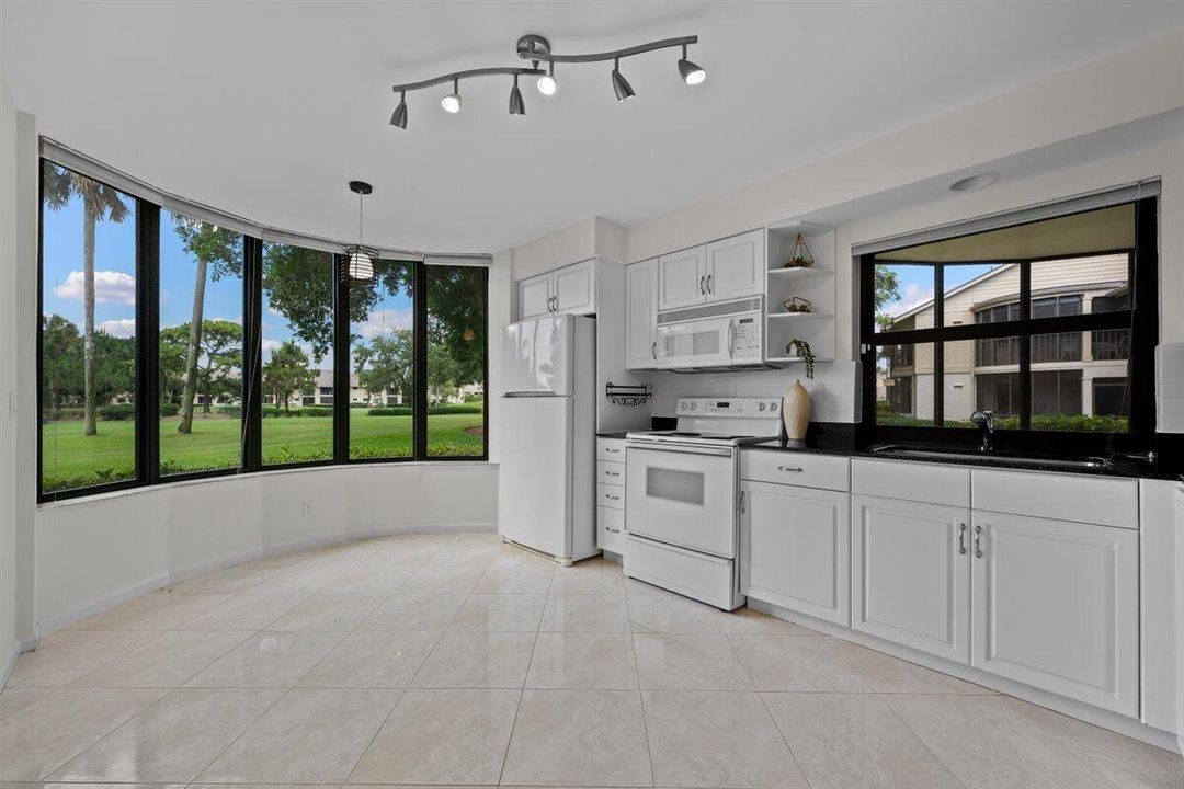 Kitchen with Garden Views