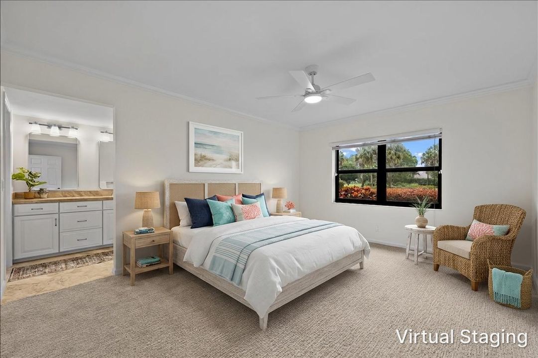 Primary Suite Virtually Staged