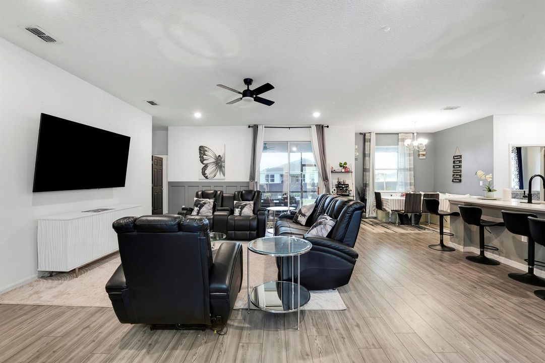 Open-Concept Living, Dining & Kitchen