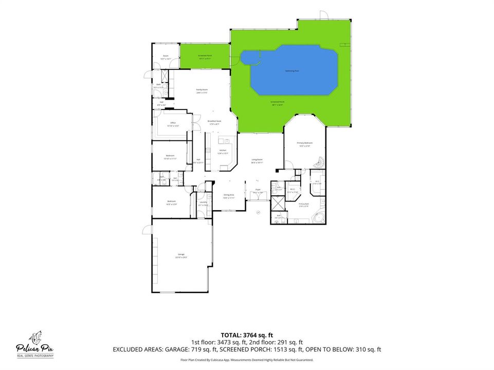 1st Floor Floor Plan with Dimensions