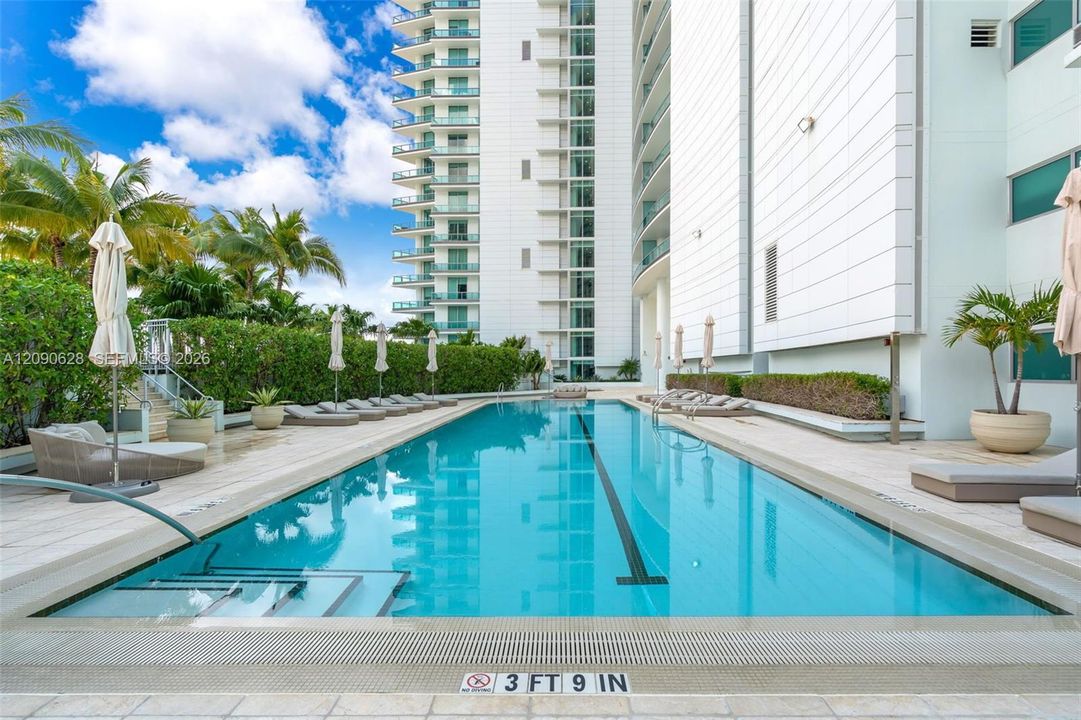 Heated lap pool