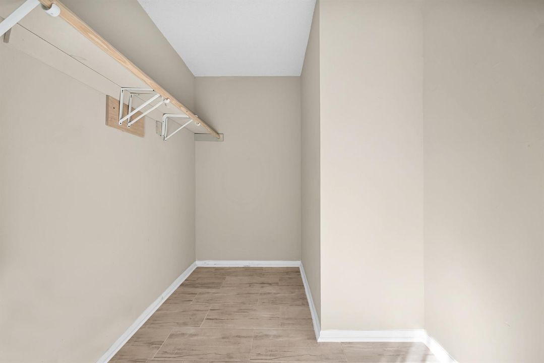Master bedroom walk in closet