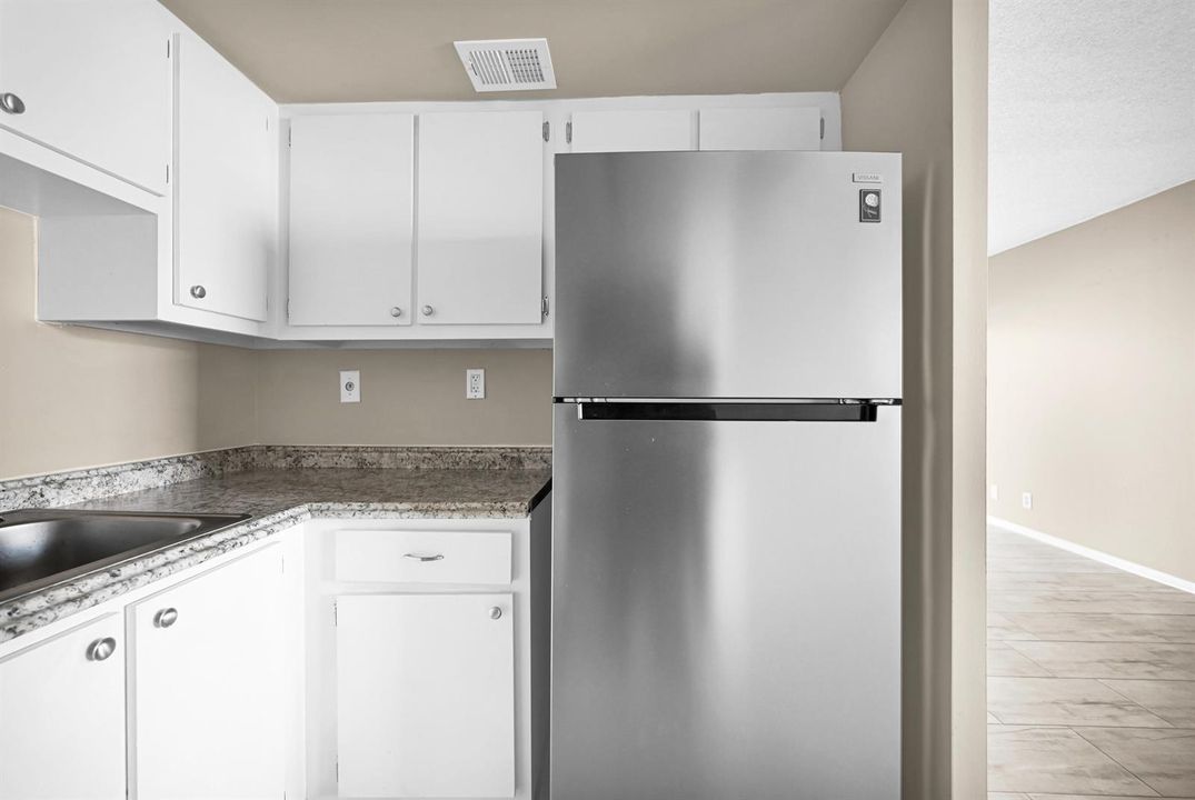 Kitchen Fridge and Counterspace