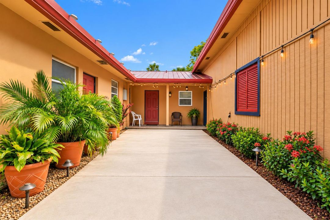 Entry Courtyard to the Apartments