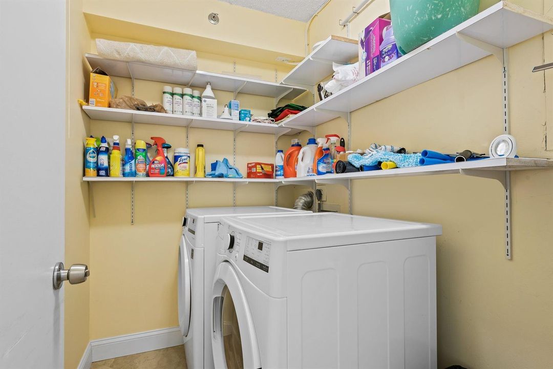 Laundry room with storage