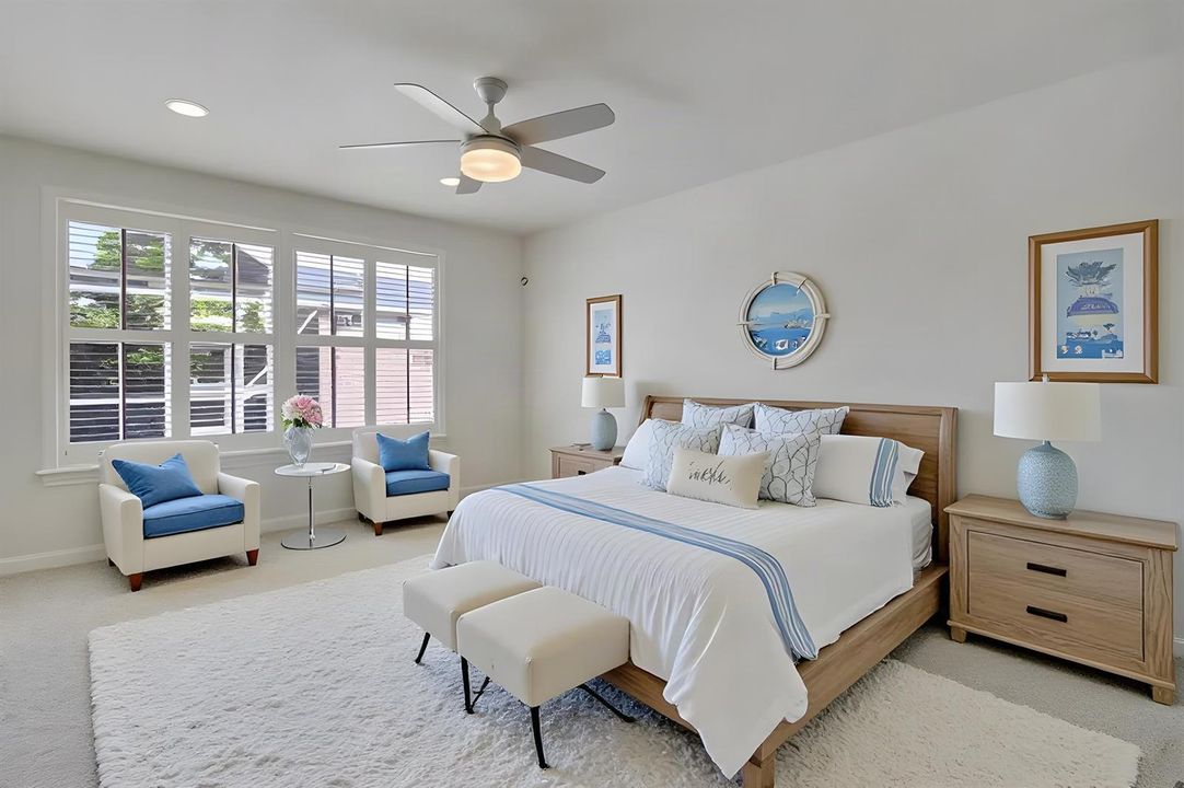 Virtually Staged Main Bedroom