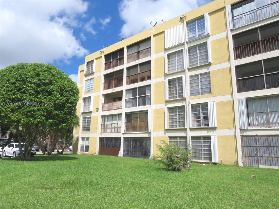 Rear of the building