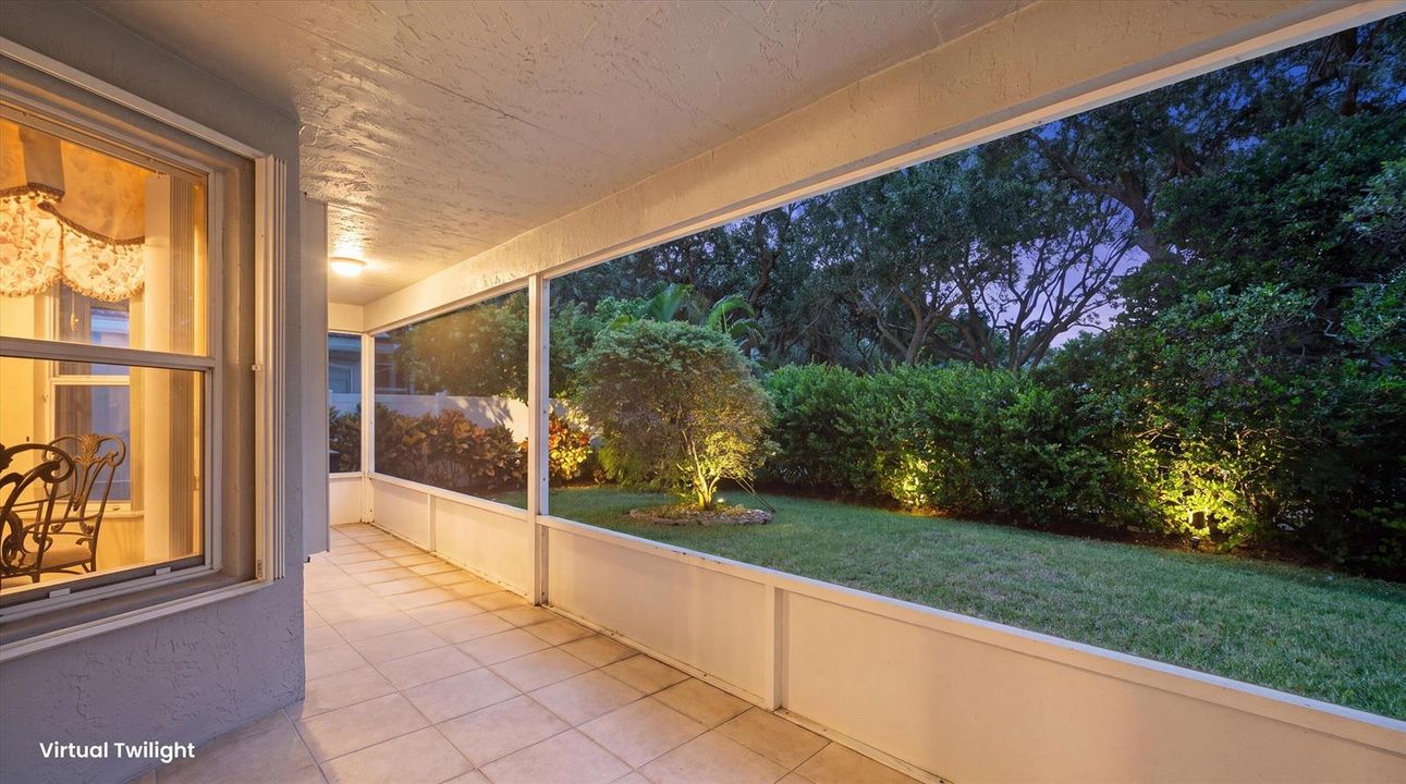 Screened In Patio Twilight