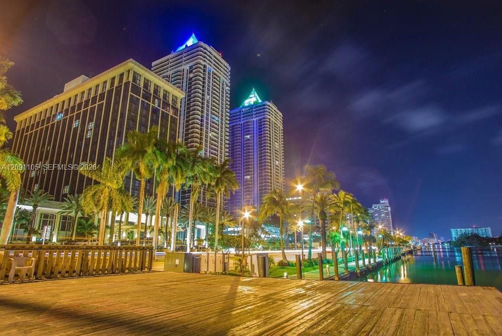Blue & Green Diamond at night