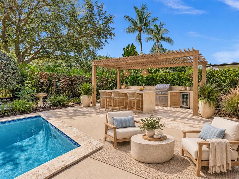 Staged Pool area