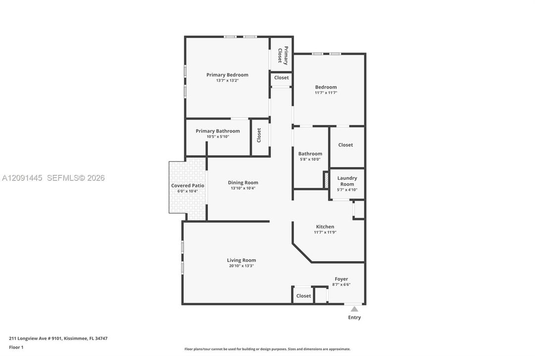 For Sale: $300,000 (2 beds, 2 baths, 1296 Square Feet)