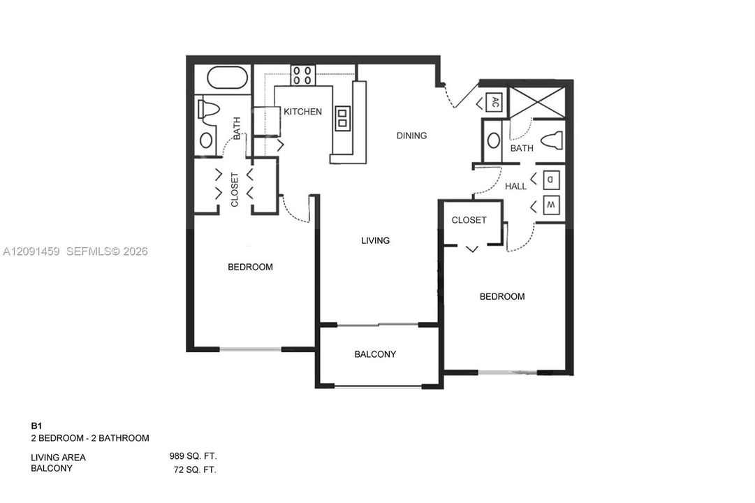 B1 Floor-plan:Floor plan orientation may be reversed.