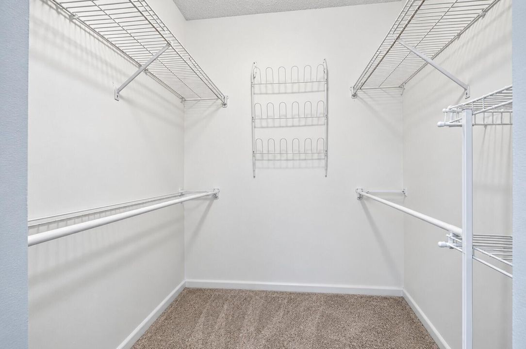 Symmetrical Empty Walk-In Closet