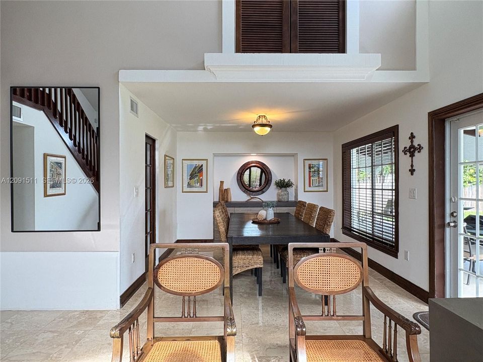 View from Living Room to Dining Room
