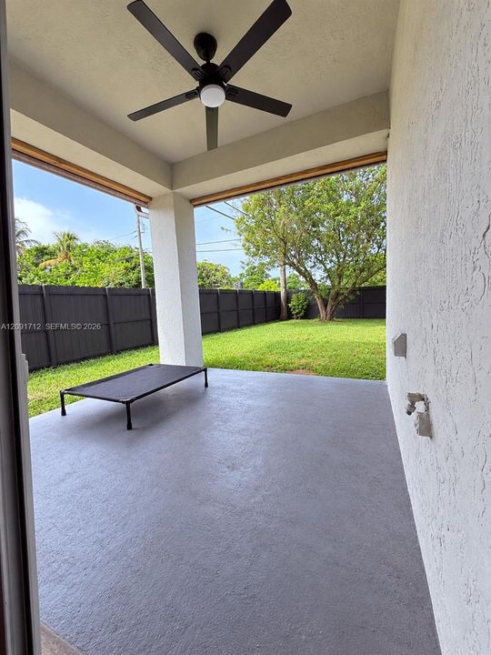 Back veranda/ patio with outlets