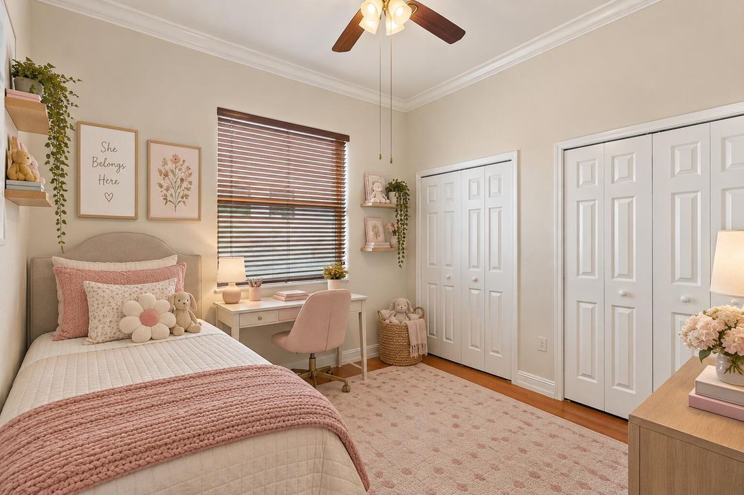 Virtually staged childs room