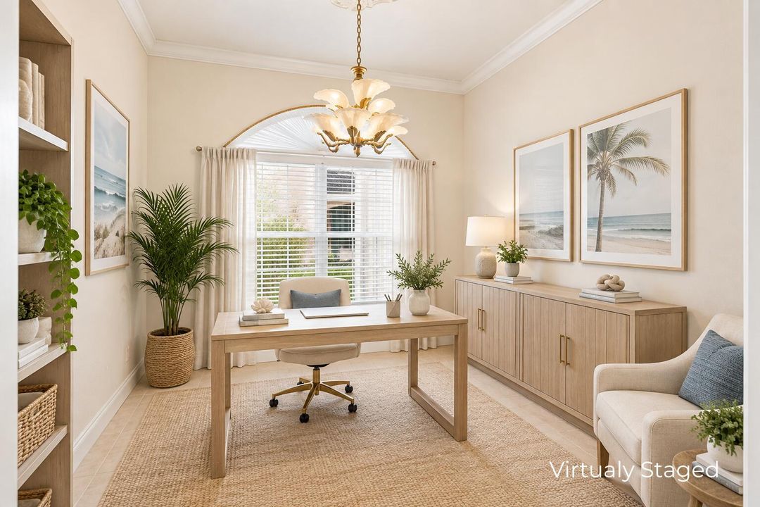 Virtually Staged Den/Home Office/Gym