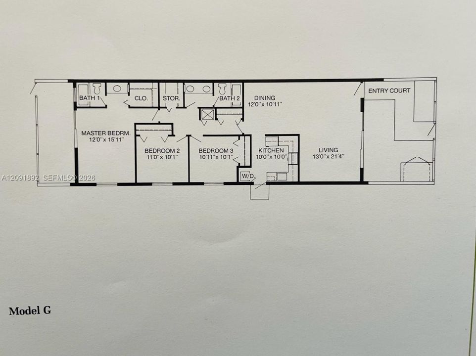 "G" Model Floor Plan