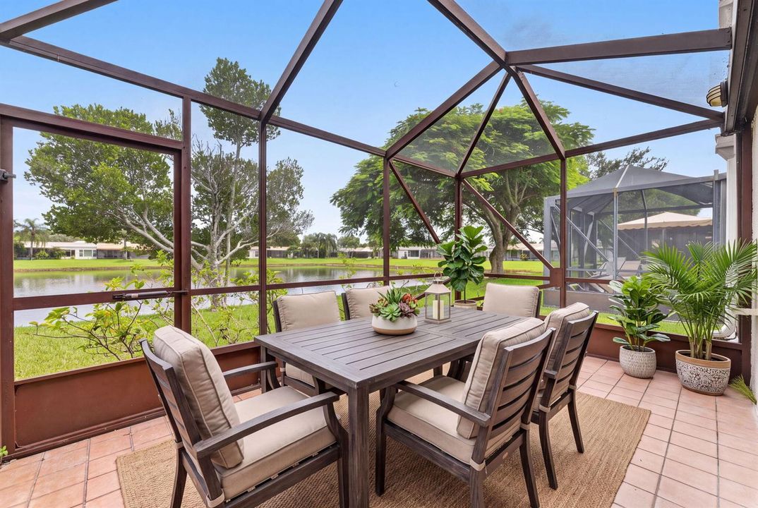 Screened Patio Staged