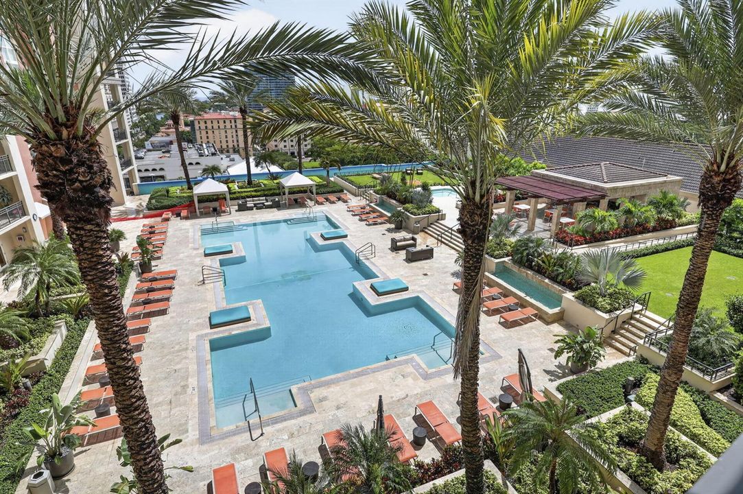 Pool-Facing Balcony Views
