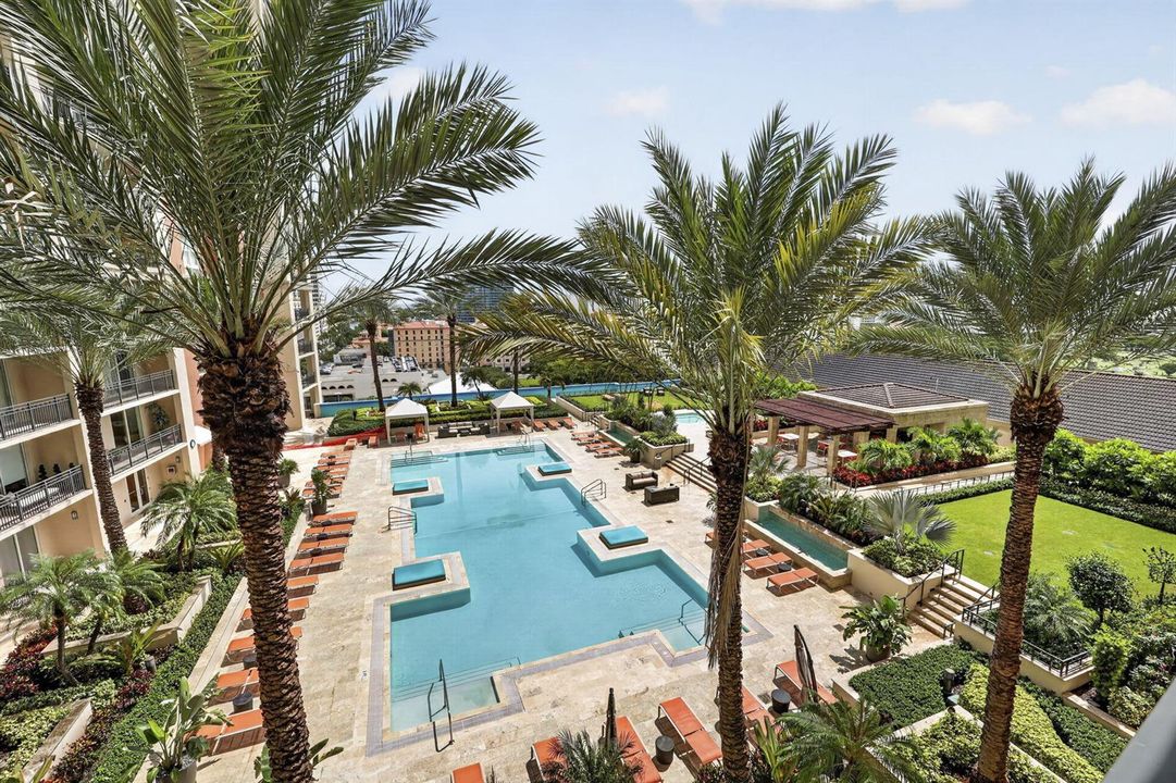 Pool-Facing Balcony Views
