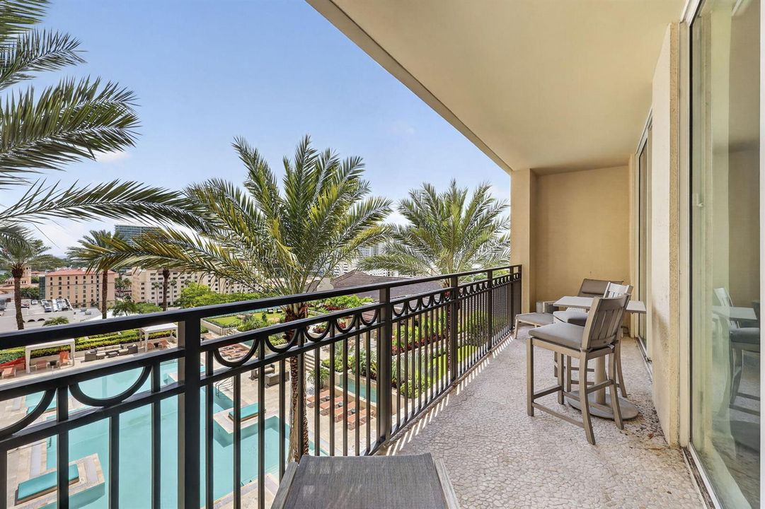 Pool-Facing Balcony Views