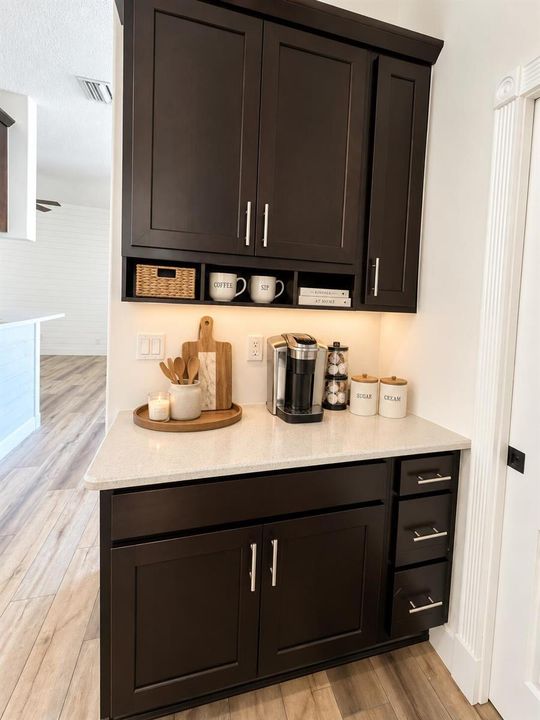AI staged coffee station