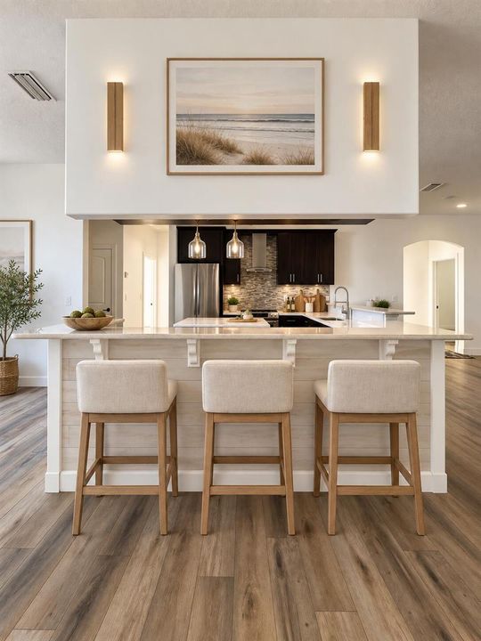 AI staged kitchen view