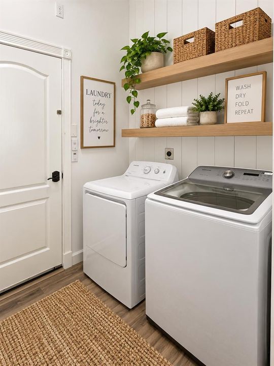 AI staged laundry room